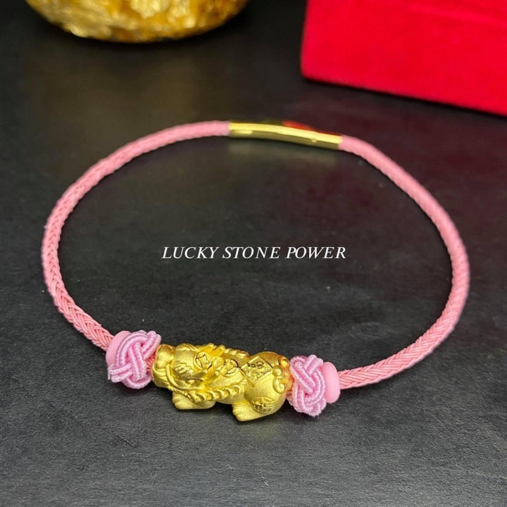 Pure Gold Pixiu Bracelet | Authentic & Lucky Charm