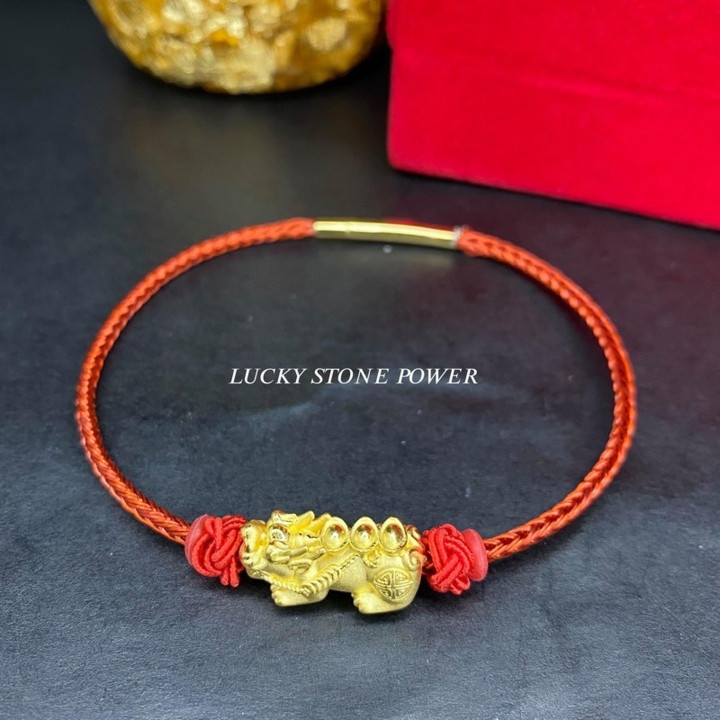 Pure Gold Pixiu Bracelet | Authentic & Lucky Charm