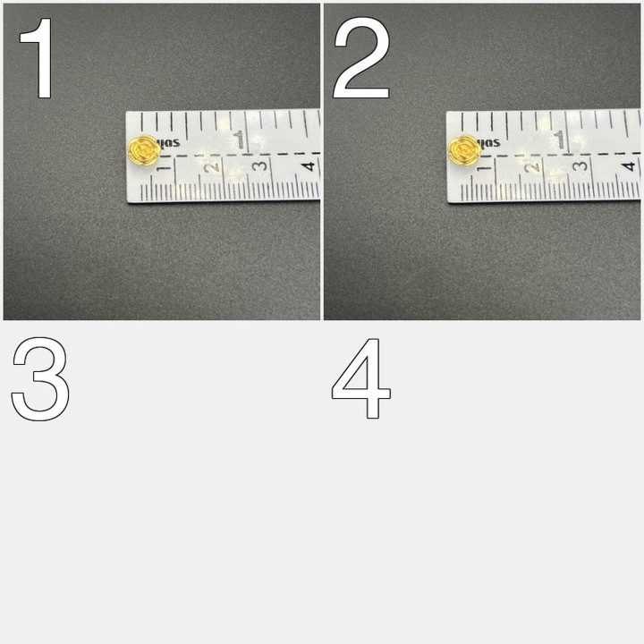 真金玫瑰吊坠 | 99.9%纯度，两种尺寸
