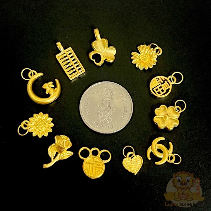 纯金吊坠 | 99.9% 黄金，精致且经认证