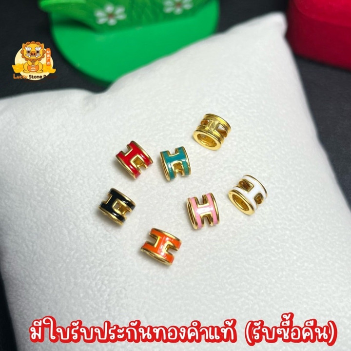 纯金H形吊坠 | 99.9%纯金，保证正品