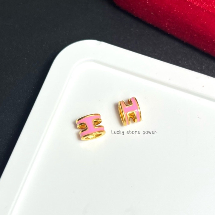 纯金H形吊坠 | 99.9%纯金，保证正品