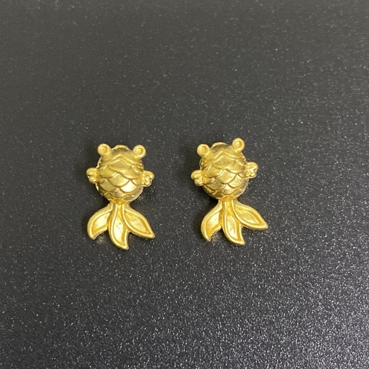 24K金鱼吊坠 | 正品保证，假一赔十