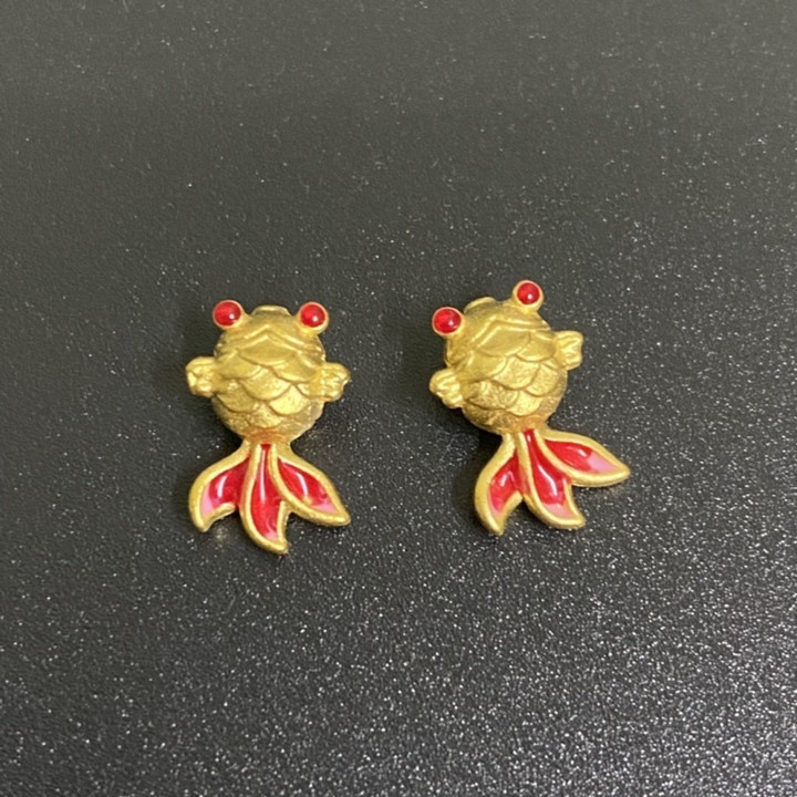 24K金鱼吊坠 | 正品保证，假一赔十