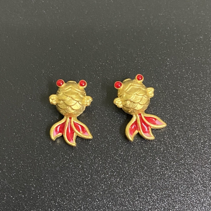 24K金鱼吊坠 | 正品保证，假一赔十