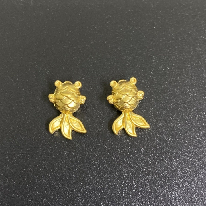 24K金鱼吊坠 | 正品保证，假一赔十