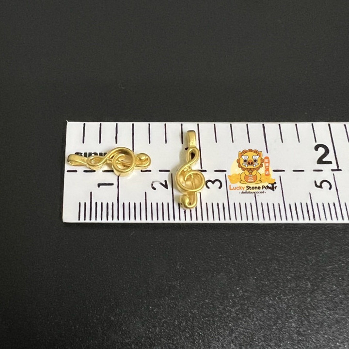 纯金音符吊坠 | 高音谱号项链，附带证书