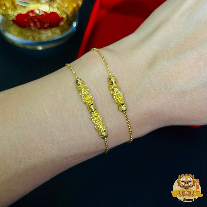 金貔貅手链 | 99.9%纯金吊坠 | 已认证