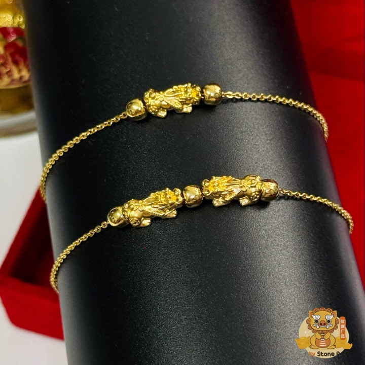 金貔貅手链 | 99.9%纯金吊坠 | 已认证
