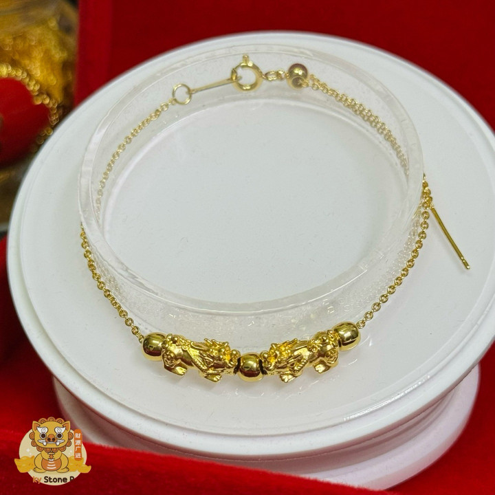 金貔貅手链 | 99.9%纯金吊坠 | 已认证