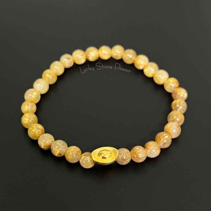 奢华金丝手链，配以正宗貔貅和纯金吊坠