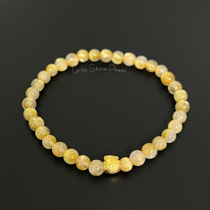 奢华金丝手链，配以正宗貔貅和纯金吊坠