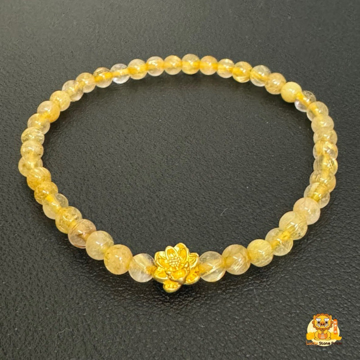 奢华金丝手链，配以正宗貔貅和纯金吊坠