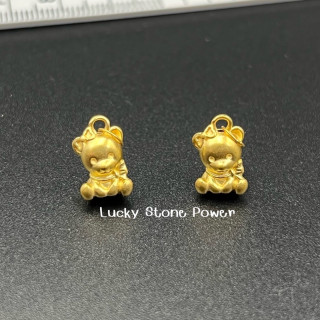 黄金泰迪熊吊坠 | 999纯金饰品及证书