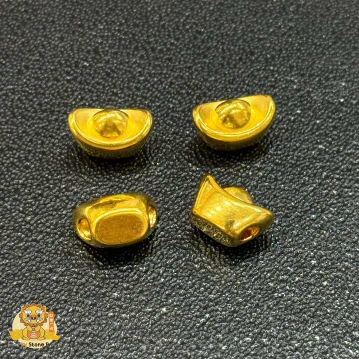 Genuine Gold Charms: 99.9% Pure, 0.5-0.55g Ingots