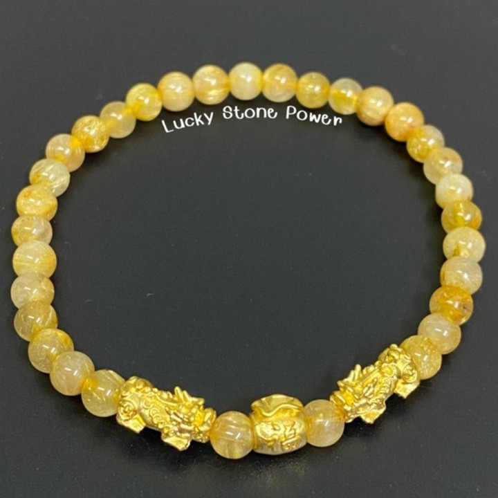 纯金貔貅手链，配包包挂饰 - 0.3-0.35克