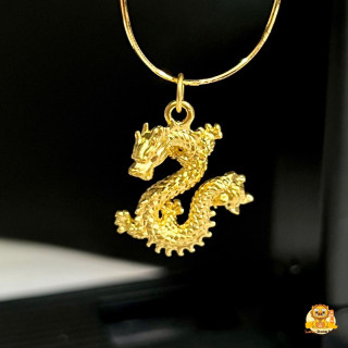 纯金龙形吊坠 | 真品证书