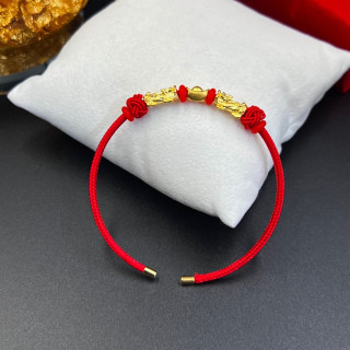 Pure Gold Pi Xiu Bracelet & Auspicious Charms