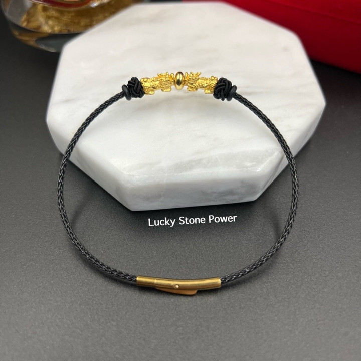 纯金貔貅手链 - 正品可佩戴的幸运符