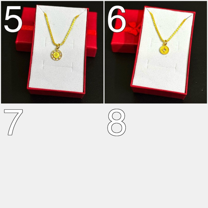 纯银镀金吉祥项链吊坠