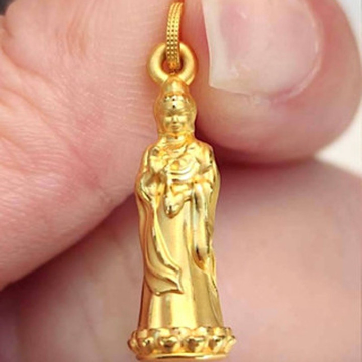 Pure Gold Anya Goddess of Mercy Pendant (0.61g)