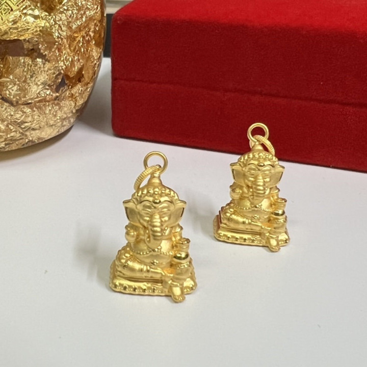 99.9%纯金象头神吊坠 | 附鉴定证书