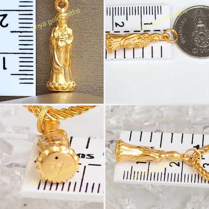 Pure Gold Anya Goddess of Mercy Pendant (0.61g)