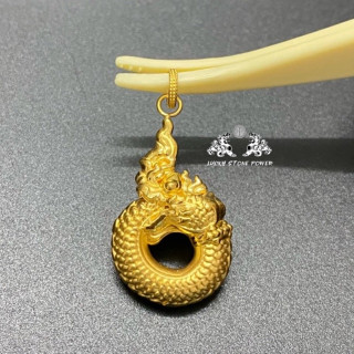 纯金那伽吊坠 | 蛇形套索项链（1.2克）