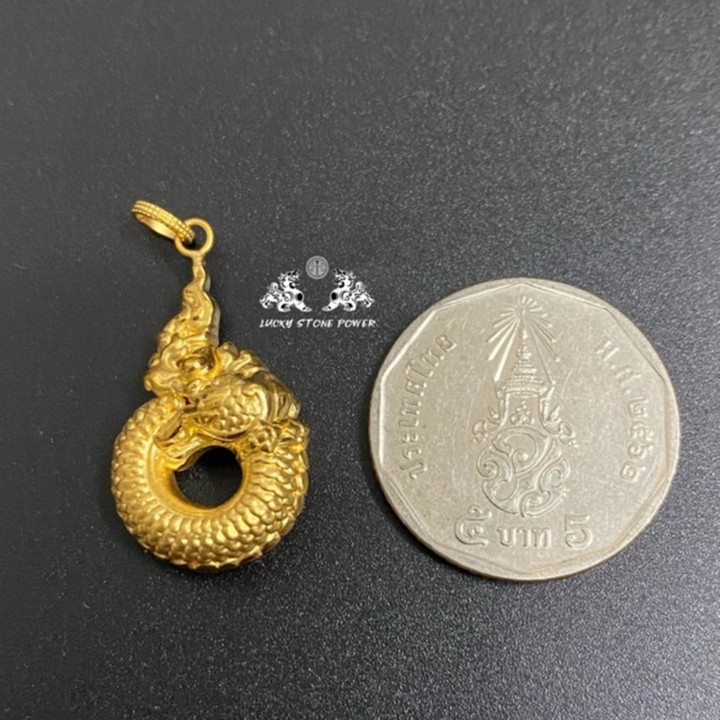 纯金那伽吊坠 | 蛇形套索项链（1.2克）