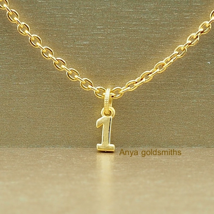 Pure Gold Anya Pendant with Numbers 1-9