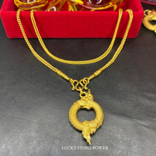 纯金蛇形套索吊坠 | 正品奢华