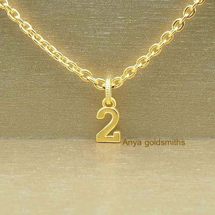 Pure Gold Anya Pendant with Numbers 1-9