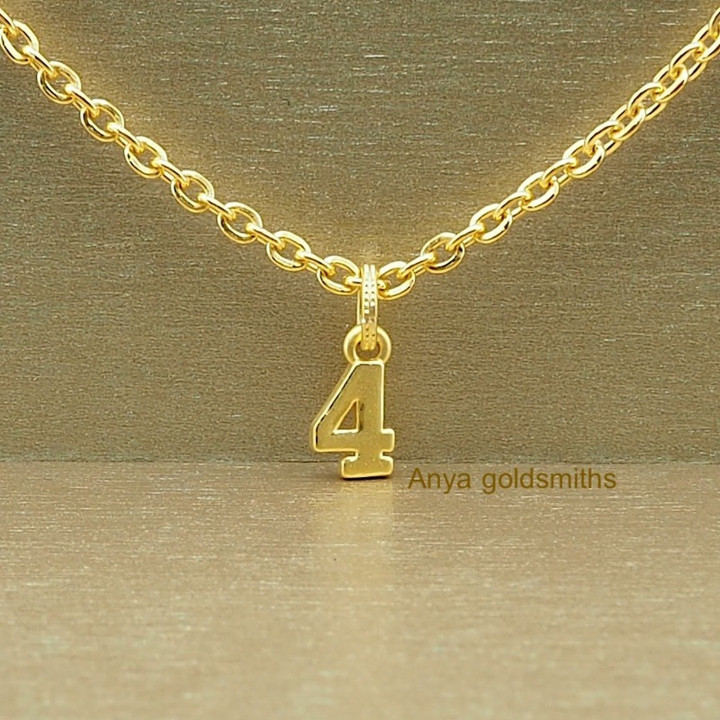 Pure Gold Anya Pendant with Numbers 1-9
