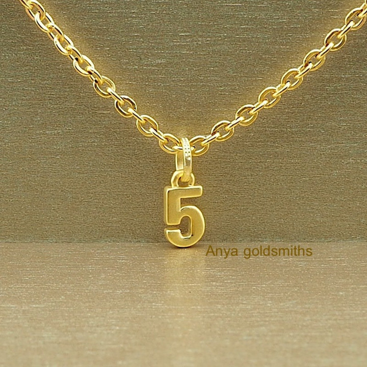 Pure Gold Anya Pendant with Numbers 1-9