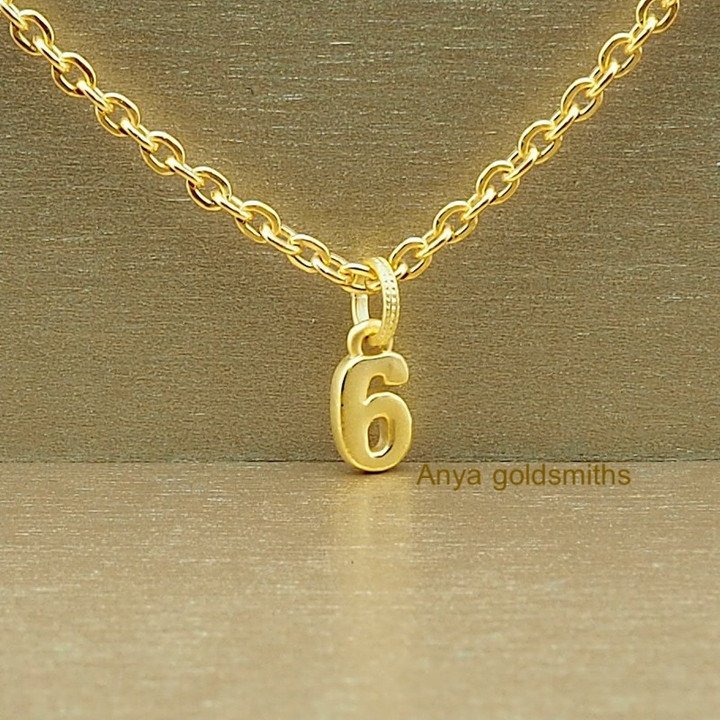 Pure Gold Anya Pendant with Numbers 1-9