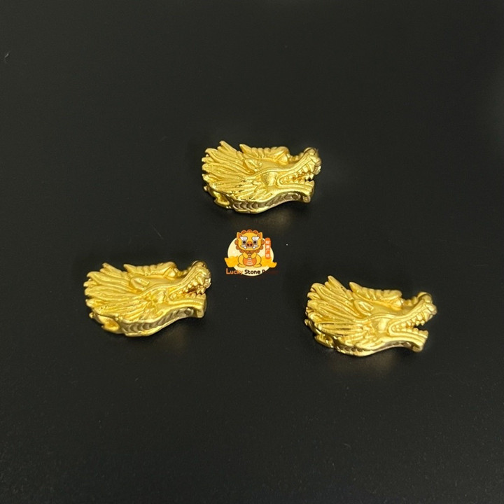 Sterling Silver Dragon Head Charm | Gold Plated Bracelet Spacer