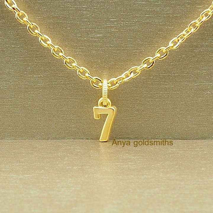 Pure Gold Anya Pendant with Numbers 1-9