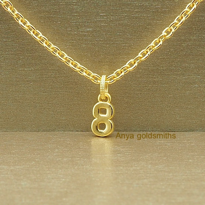 Pure Gold Anya Pendant with Numbers 1-9