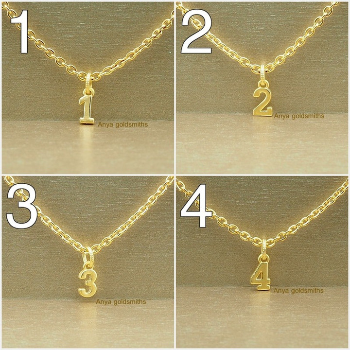 Pure Gold Anya Pendant with Numbers 1-9