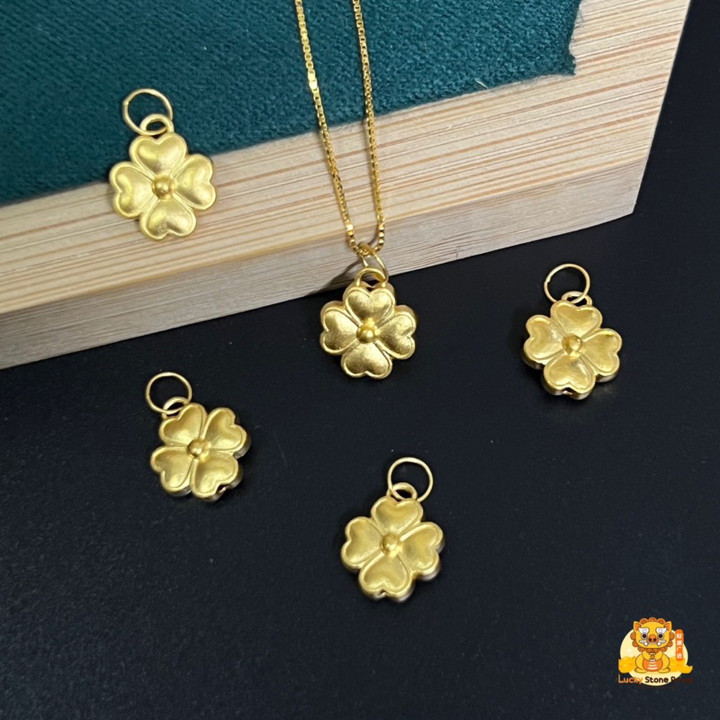 纯金四叶草吊坠 | 0.19-0.2克 | 附鉴定证书