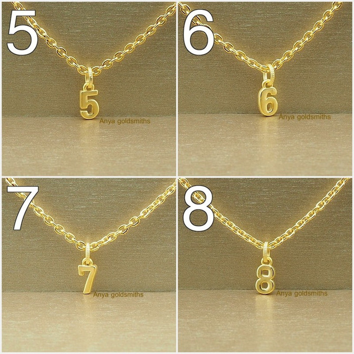 Pure Gold Anya Pendant with Numbers 1-9