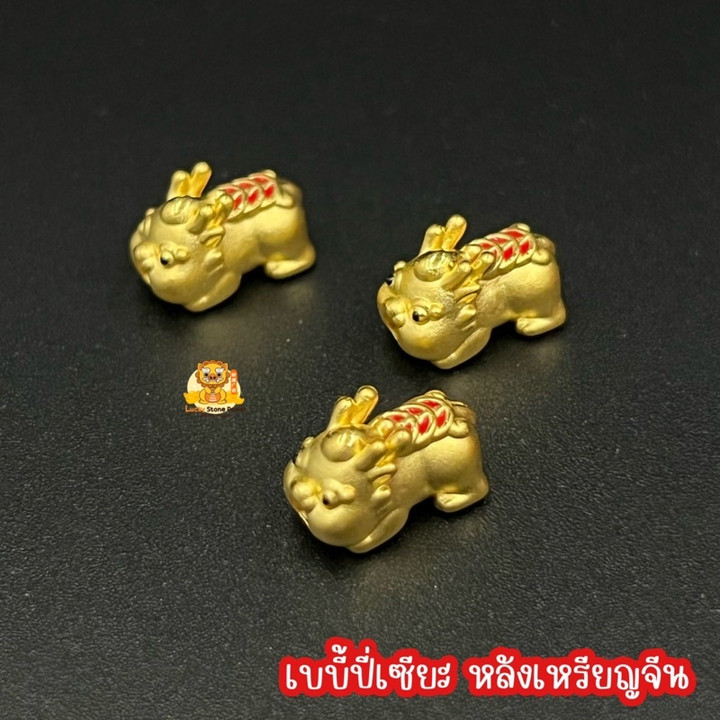 纯金貔貅风水小饰品 | 幸运币背面