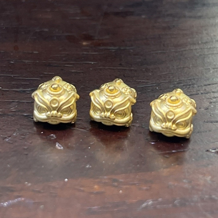 Pure Gold Chinese Lion Figurine | Collectible & Authentic
