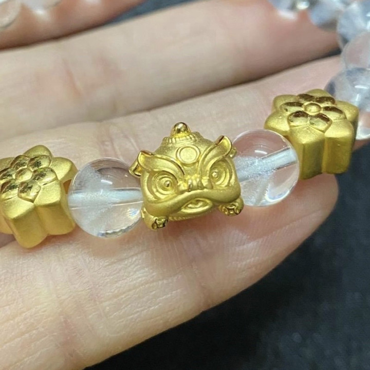 Pure Gold Chinese Lion Figurine | Collectible & Authentic