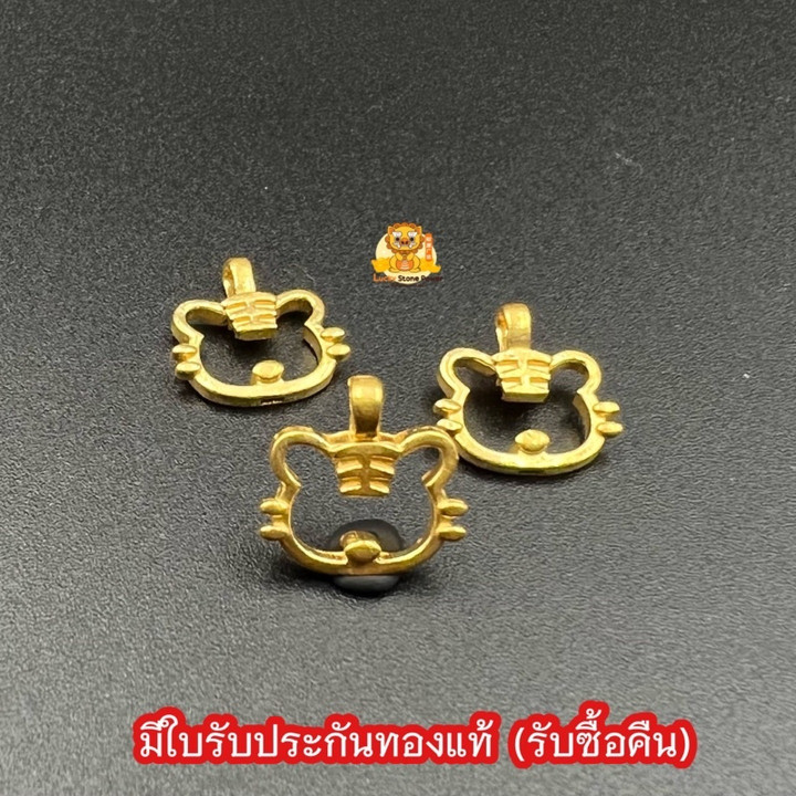 纯金虎头吊坠 | 999 纯金首饰