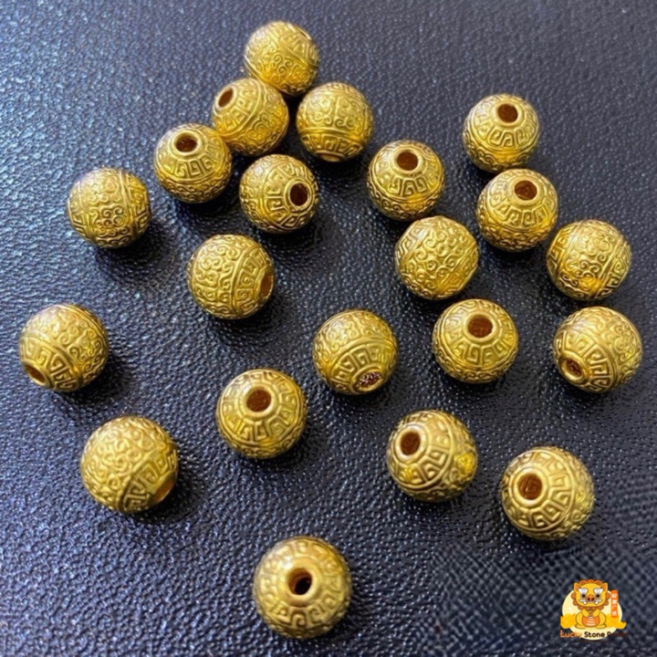 Gold Ball Charms: 99.9% Pure, Interlocking Design, Authenticated