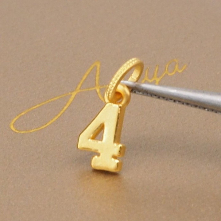 Pure Gold Anya Pendant with Numbers 1-9