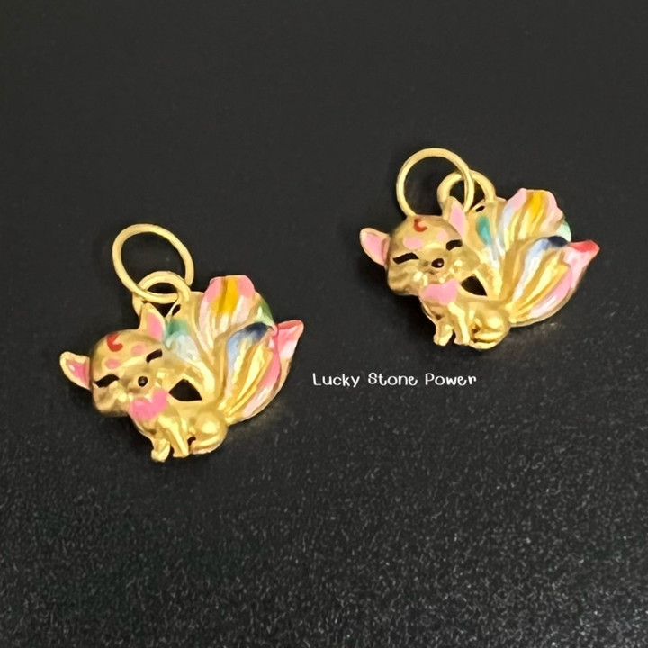 纯金九尾狐吊坠（0.45克）