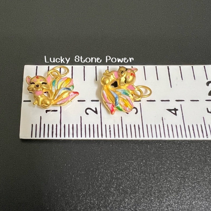 纯金九尾狐吊坠（0.45克）