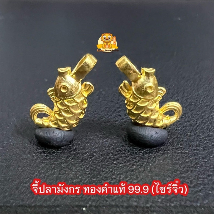 纯金龙/锦鲤吊坠 - 幸运符项链